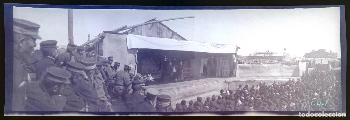 Militaria: Historica fotograf&iacute;a en negativo de la guerra ruso-japonesa 1904 1905, Manchuria, antigua y original