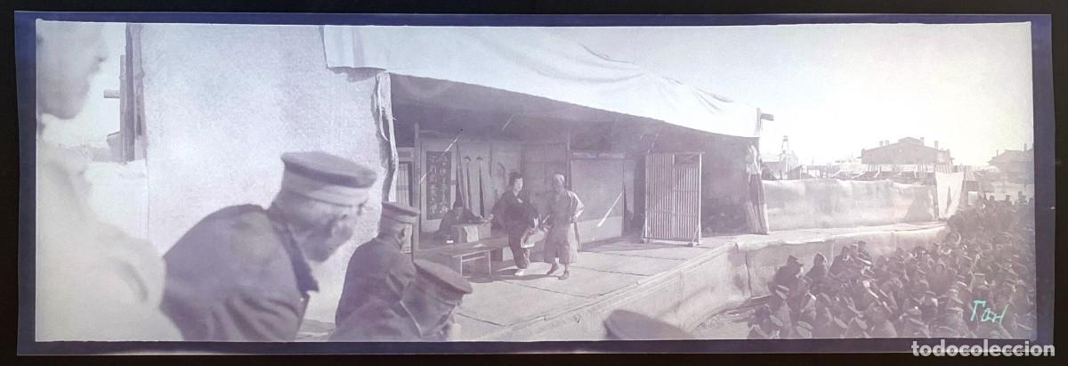 Militaria: Historica fotograf&iacute;a en negativo de la guerra ruso-japonesa 1904 1905, Manchuria, antigua y original