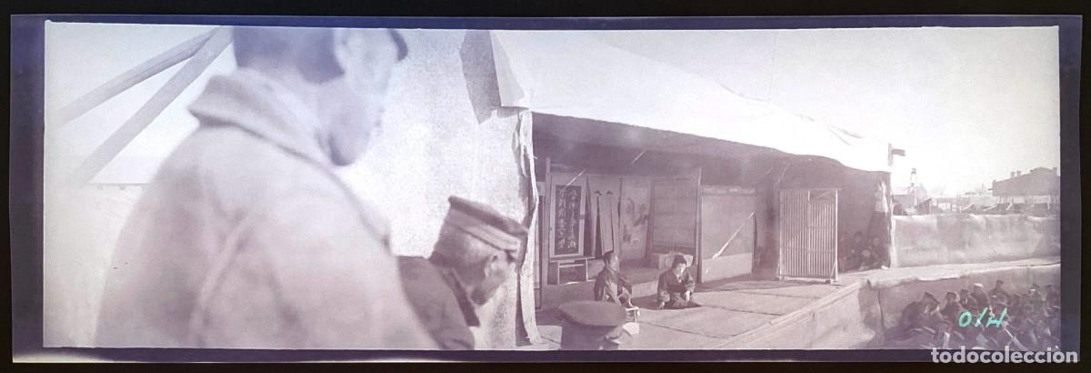 Militaria: Historica fotograf&iacute;a en negativo de la guerra ruso-japonesa 1904 1905, Manchuria, antigua y original