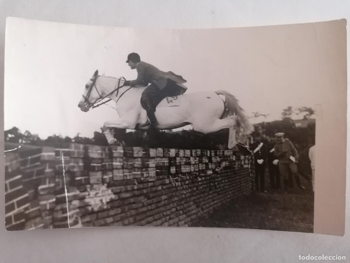 Militaria: FOTOGRAFIA CONCURSO HIPICO, SALTO DEL MURO, MEDIDAS 16,5 X 10,5 CM