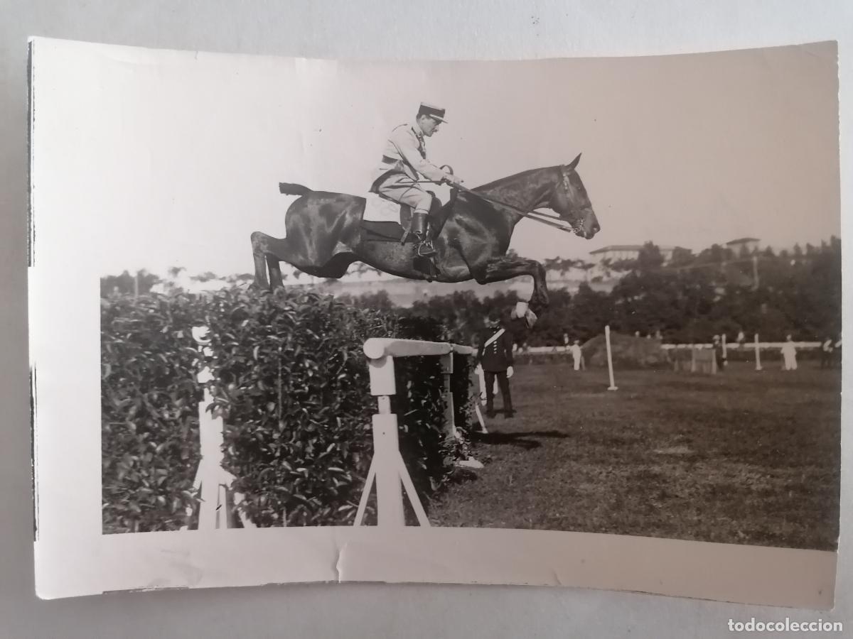 Militaria: FOTOGRAFIA CONCURSO HIPICO, SALTO DEL SETO, MEDIDAS 16,5 X 11,5 CM