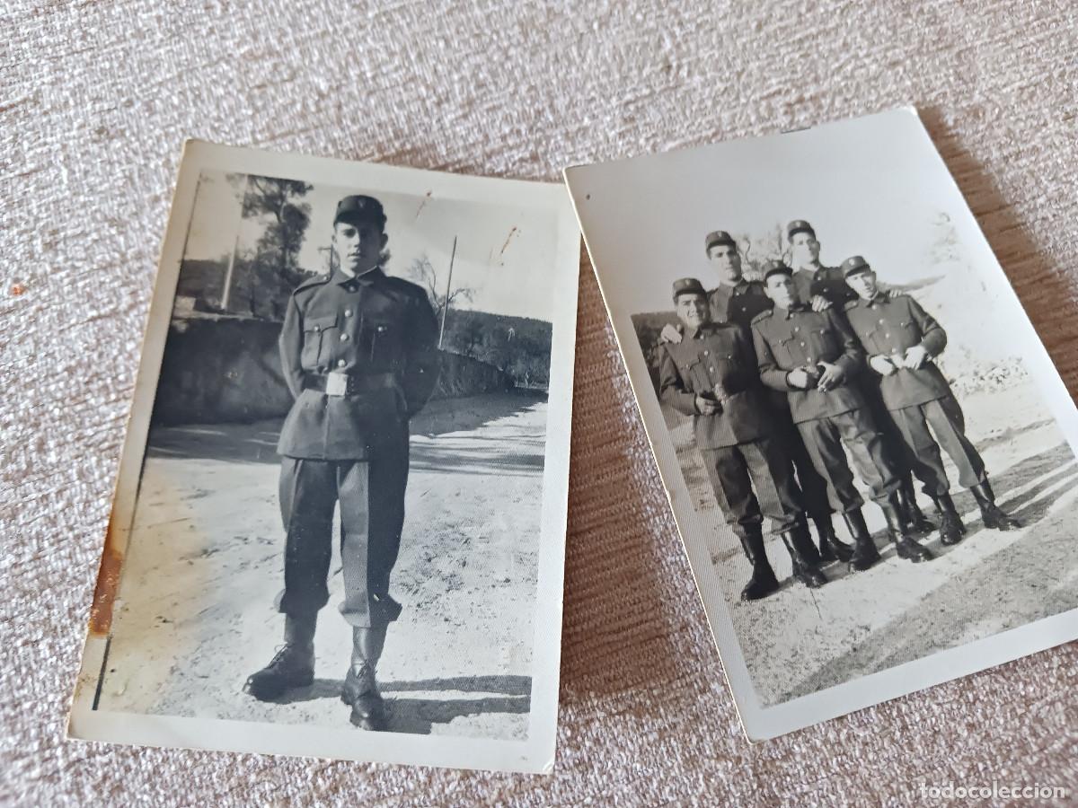 Militaria: 2 fotografias de militares, reclutas