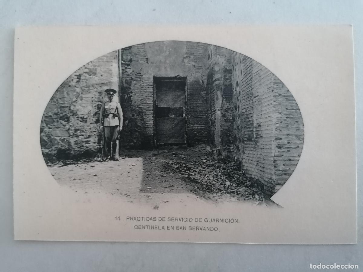 Militaria: POSTAL MILITAR N&ordm; 14, PRACTICAS DE SERVICIO DE GUARNICION, CENTINELA EN SAN SERVANDO