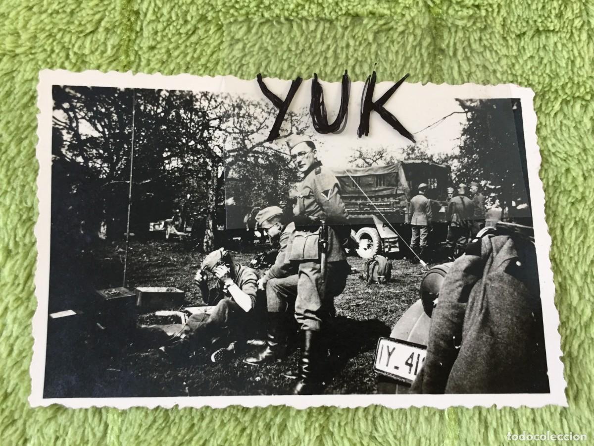 Militaria: * FOTO ORIGINAL DE SOLDADOS ALEMANES EN PARADA TECNICA * III REICH *** 2&ordf; SEGUNDA GUERRA MUNDIAL ***