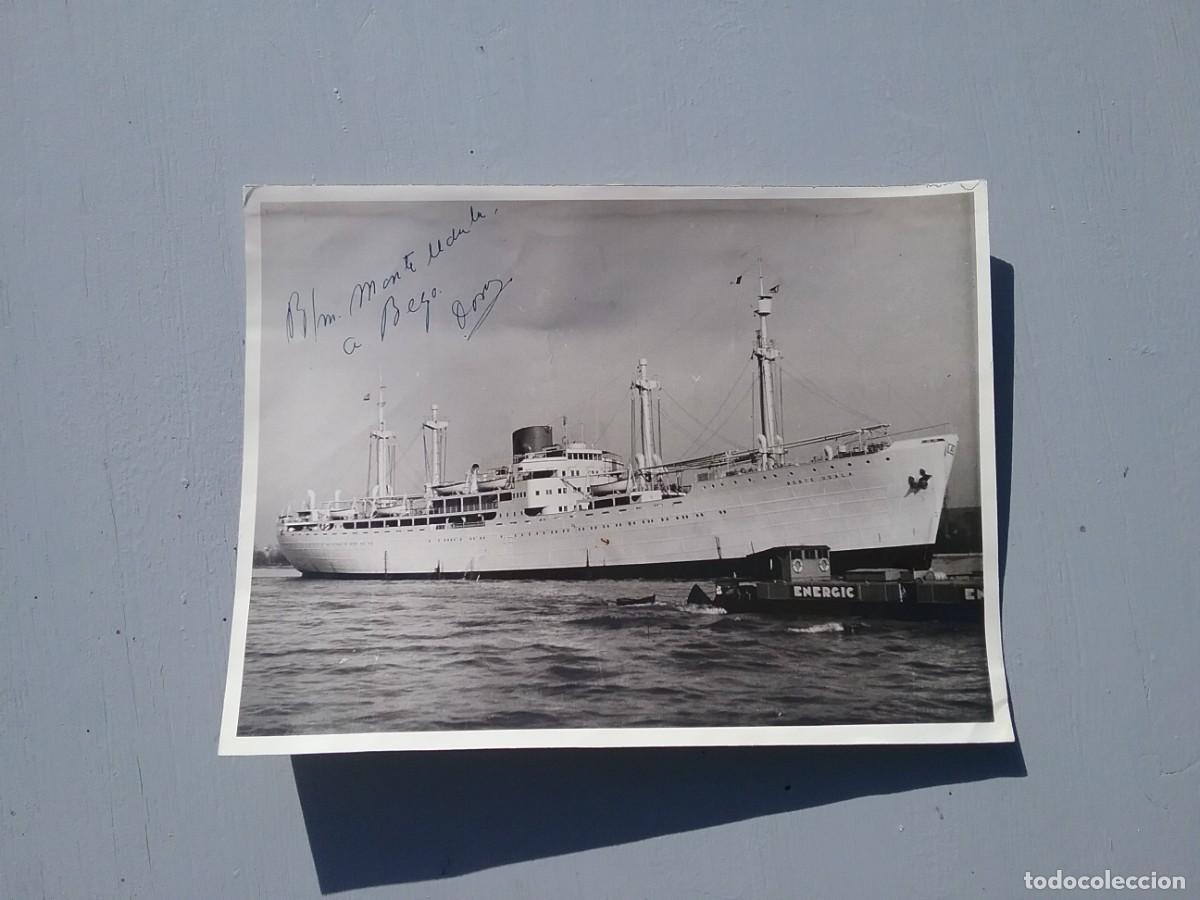 Militaria: GRAN FOTOGRAFIA ORIGINAL DE BARCO BUQUE MONTE UDALA