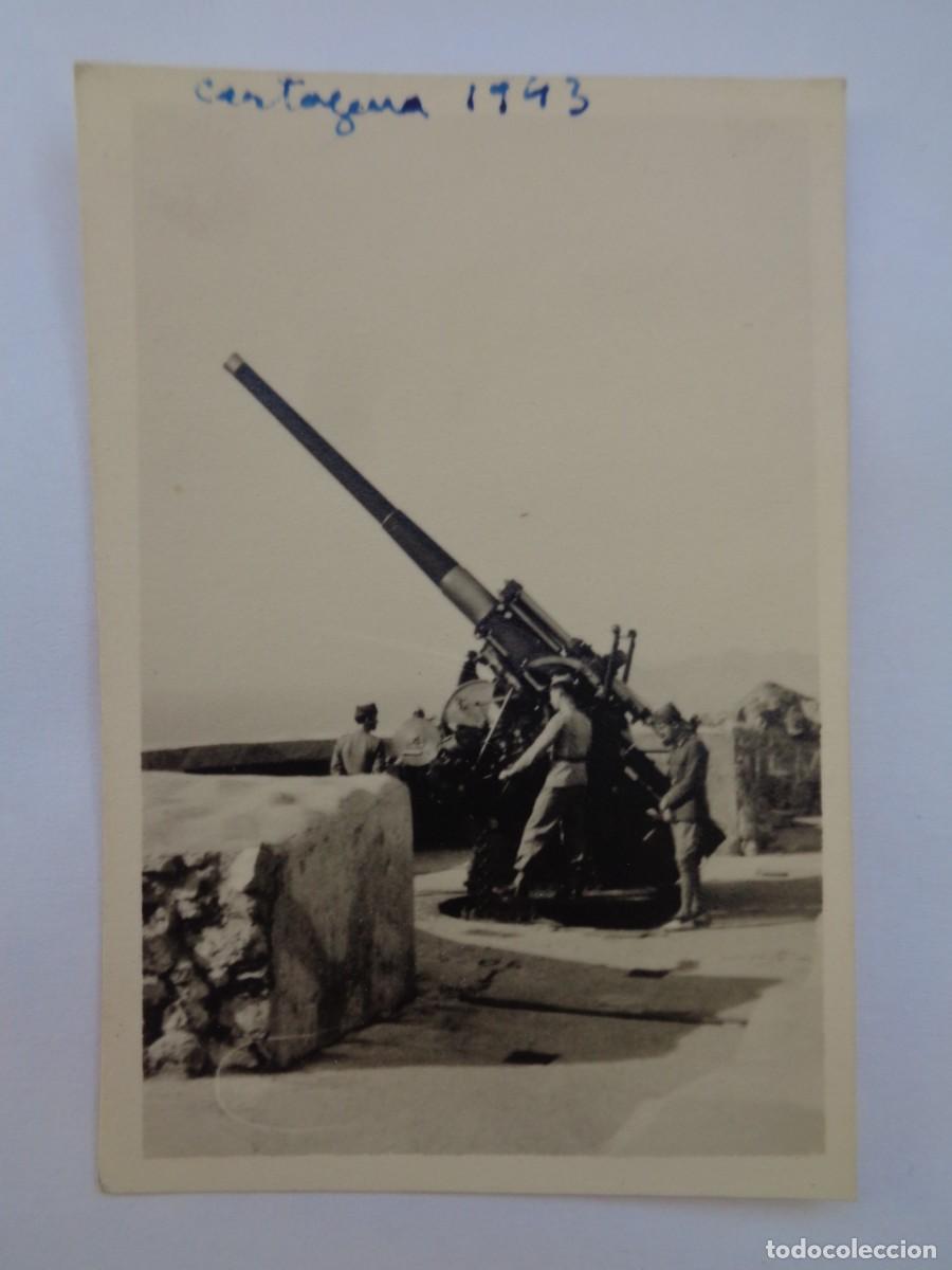 Militaria: FOTO DE CA&Ntilde;ON DE ARTILLERIA DE COSTA . CARTAGENA , 1943