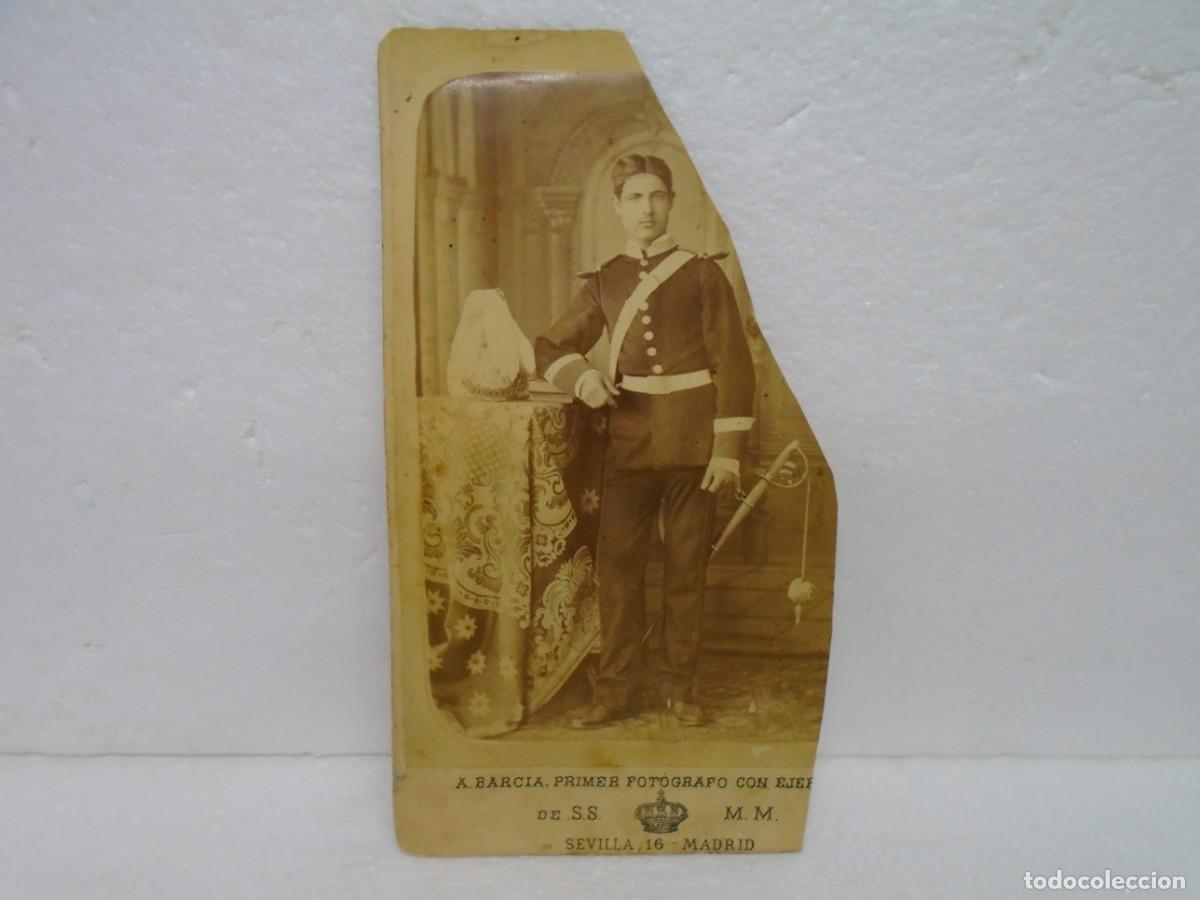 Militaria: MILITAR.FOTO A.BARCIA DE MADRID.FINALES XIX.BONITA FOTO RECORTADA.