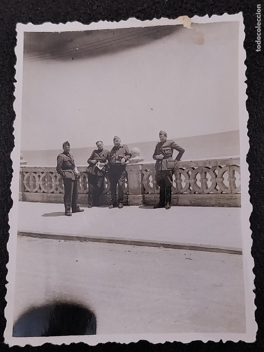 Military Antiques: VINAROZ SOLDADOS A&Ntilde;OS 30 40 FOTO PARTICULAR 8,5X6,2CM MILITAR PLAYA