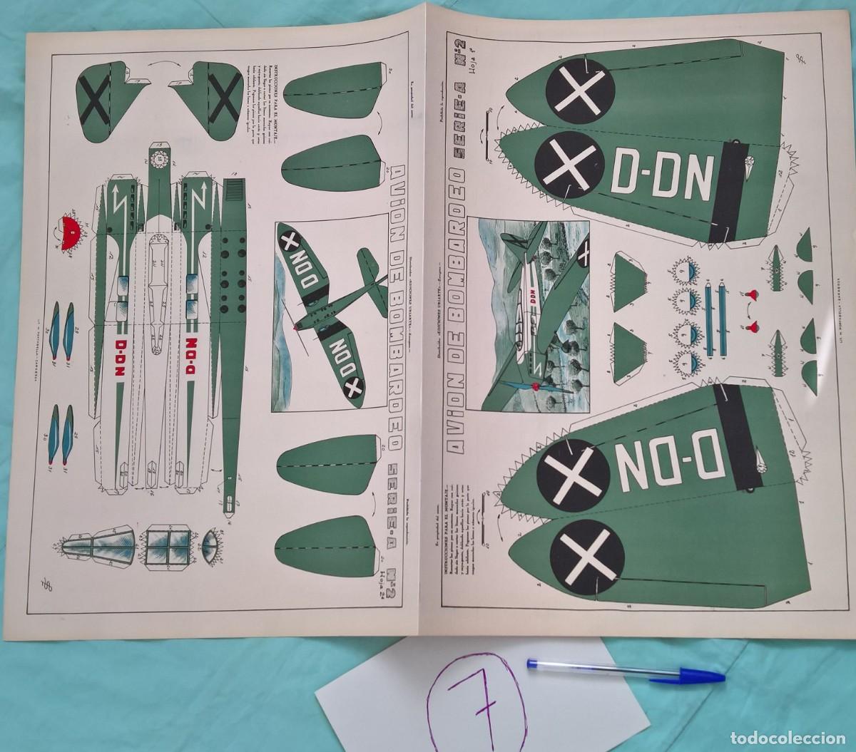 Militaria: Avion de Bombardeo Heinkel HE 70 Blitz,Rayo..Legion Condor..Aleman ..gran recortable Guerra Civil.07
