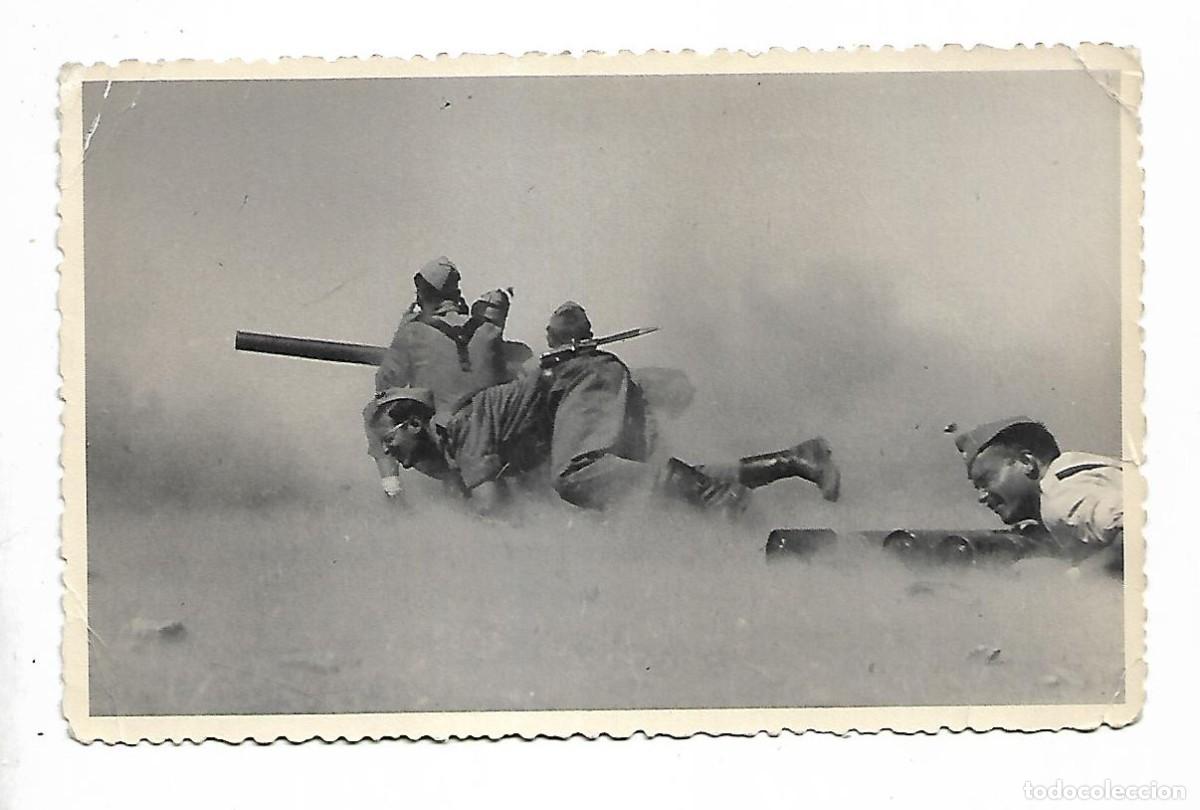 Military Antiques: M33- ANTIGUA FOTOGRAFIA DE UN GRUPO DE SOLDADOS EN UNA BATERIA FOTO - - -