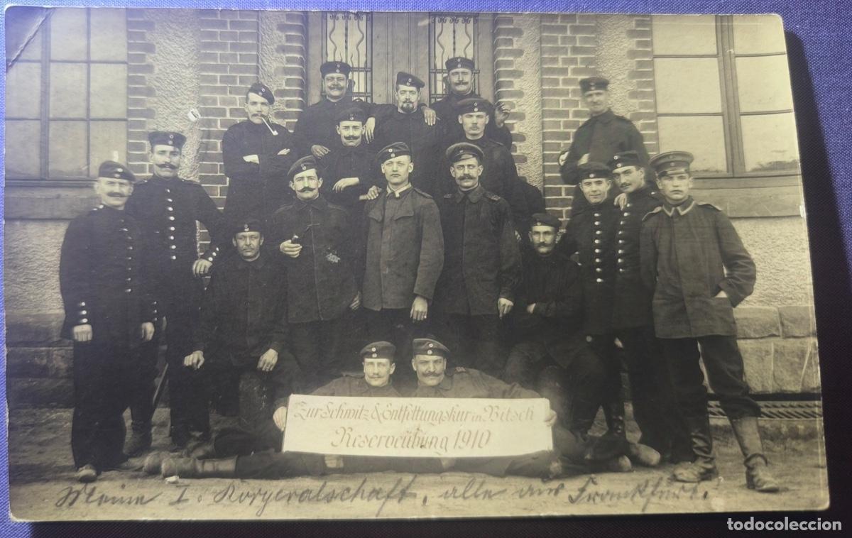 Military Antiques: Soldados y oficiales imperiales alemanes en el cuartel de Bitsch hoy Francia, fechado 1910.