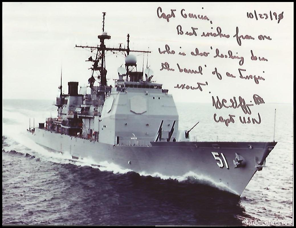Military Antiques: USA FOTO FIRMADA CRUCERO USS THOMAS S. GATES