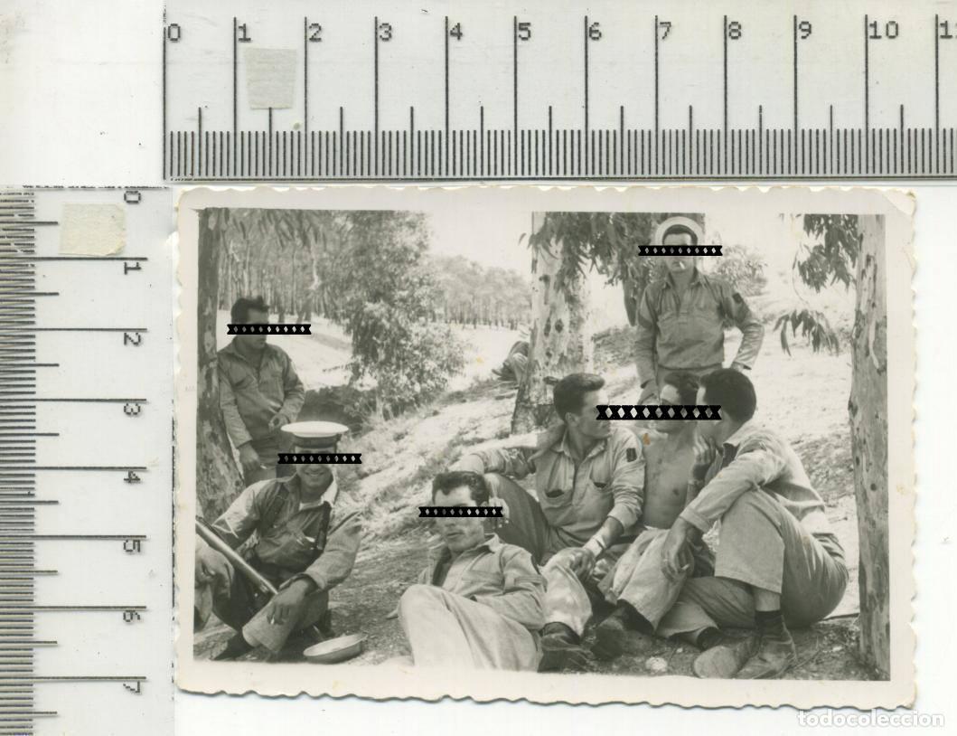 Militaria: FOTOGRAFIA MILITAR SOLDADOS DE INFANTERIA DE MARINA CON LEPANTO CUARTEL DE INSTRUCCION