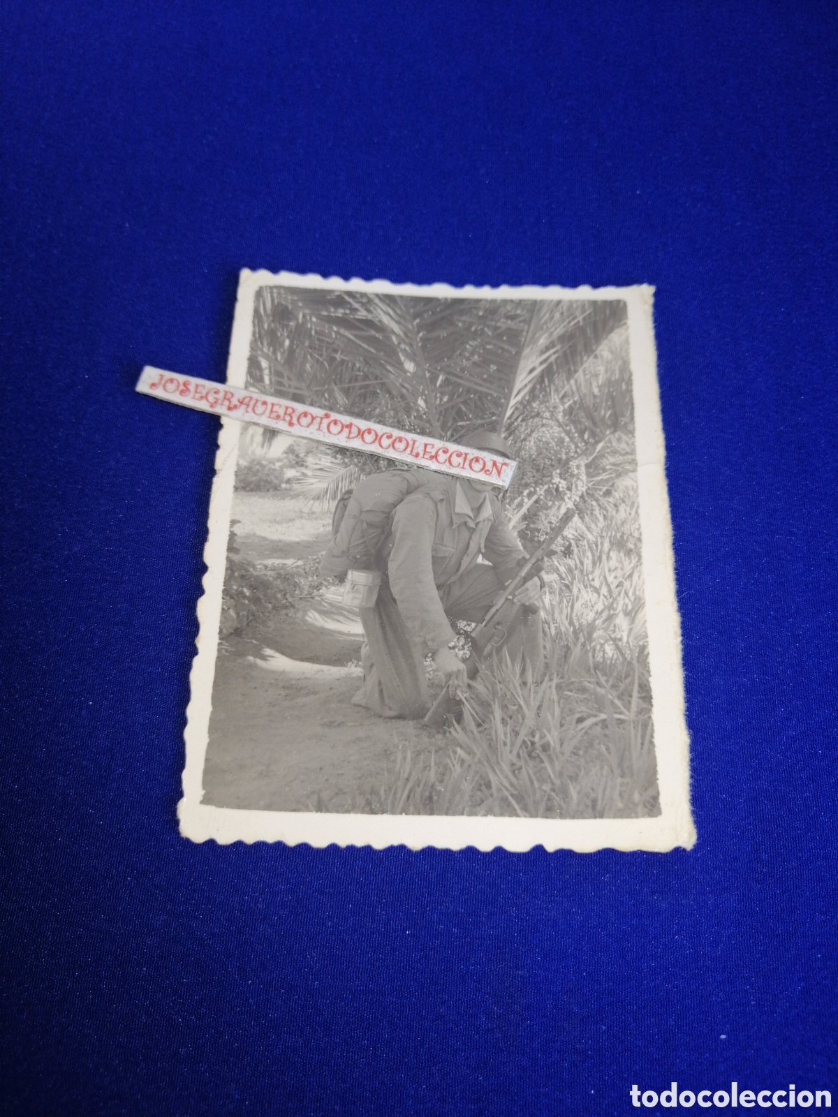 Militaria: SOLDADO EJ&Eacute;RCITO CON FUSIL FOTOGRAF&Iacute;A ANTIGUA SIGLO PASADO