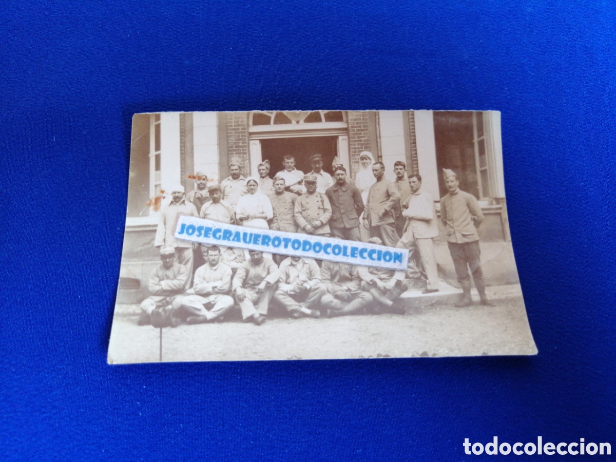 Militaria: SOLDADOS EJ&Eacute;RCITO POSANDO ENFERMERAS HOSPITAL FOTOGRAF&Iacute;A ANTIGUA SIGLO PASADO