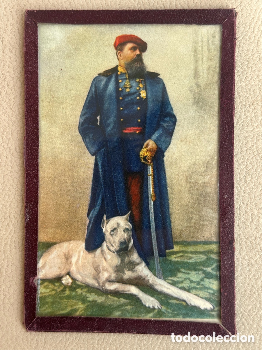 Militaria: ANTIGUA FOTOGRAFIA POSTAL CARLOS VII ENMARCADA DE LA EPOCA - FOTO CARLISTA