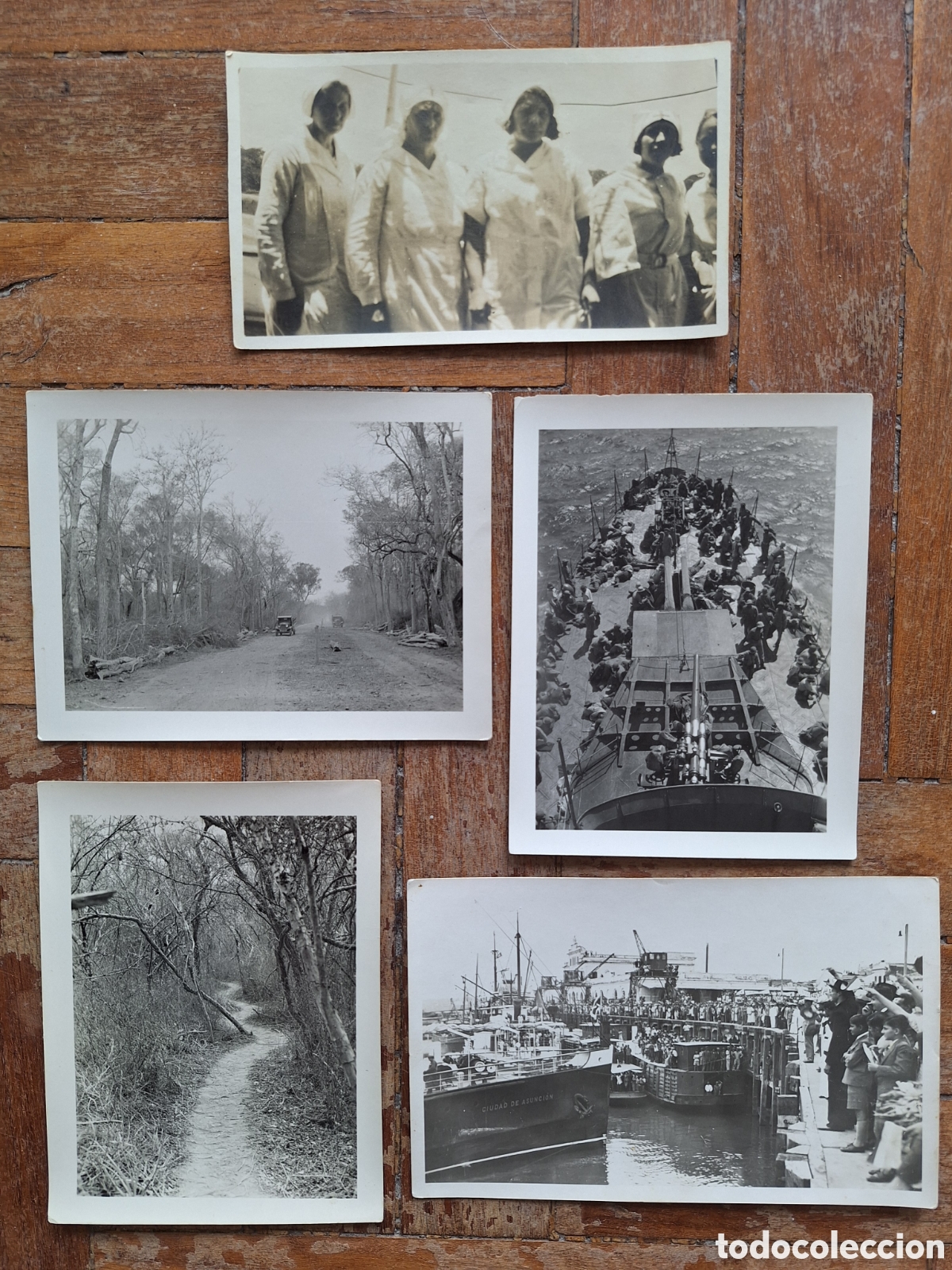 Military Antiques: LOTE DE 5 ITEMS FOTOS Y POSTALES GUERRA DEL CHACO SOLO WESTERN UNION