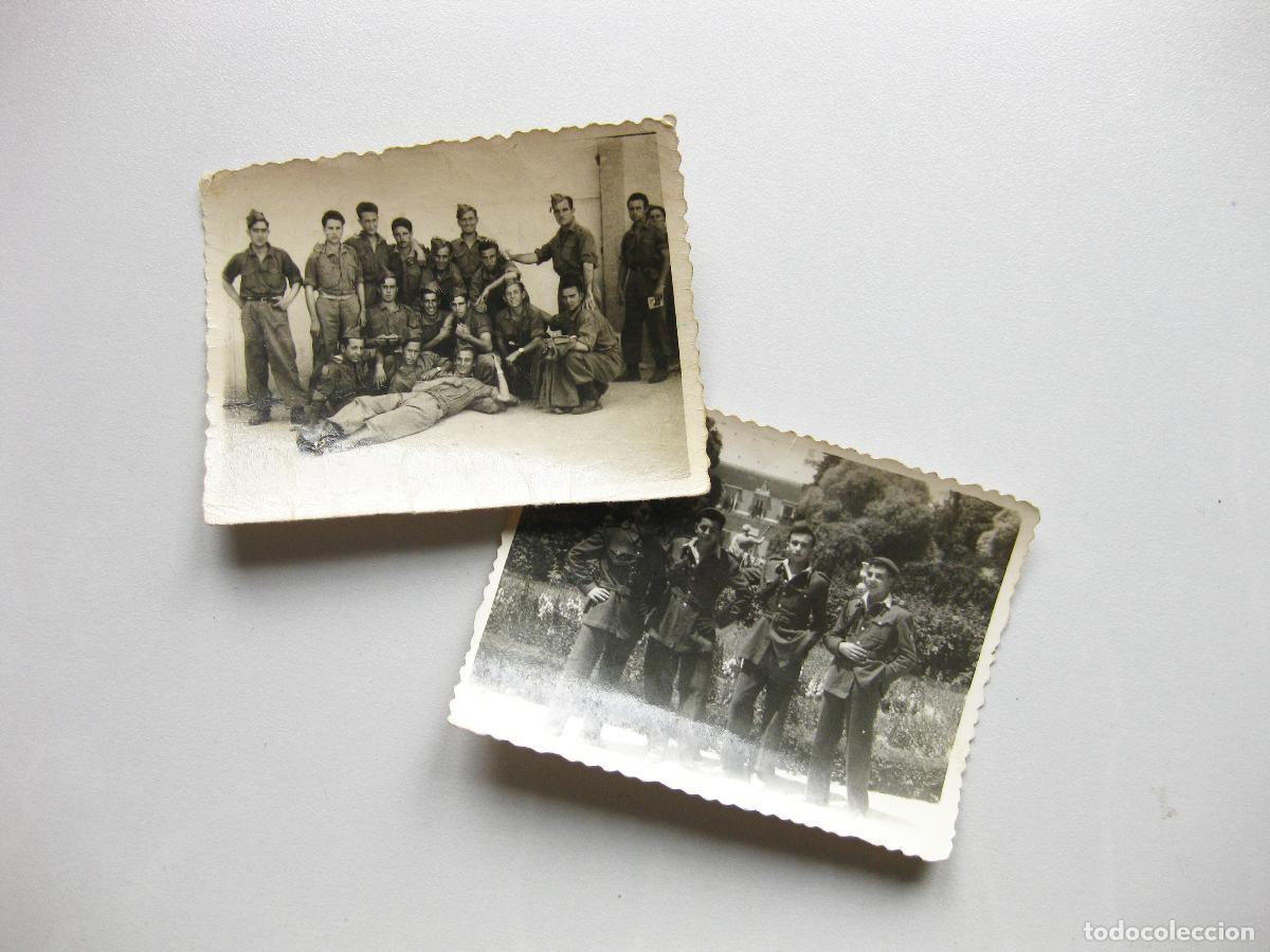 Militaria: PAREJA DE FOTOGRAF&Iacute;AS DE SOLDADOS. UNOS CON BOINA.