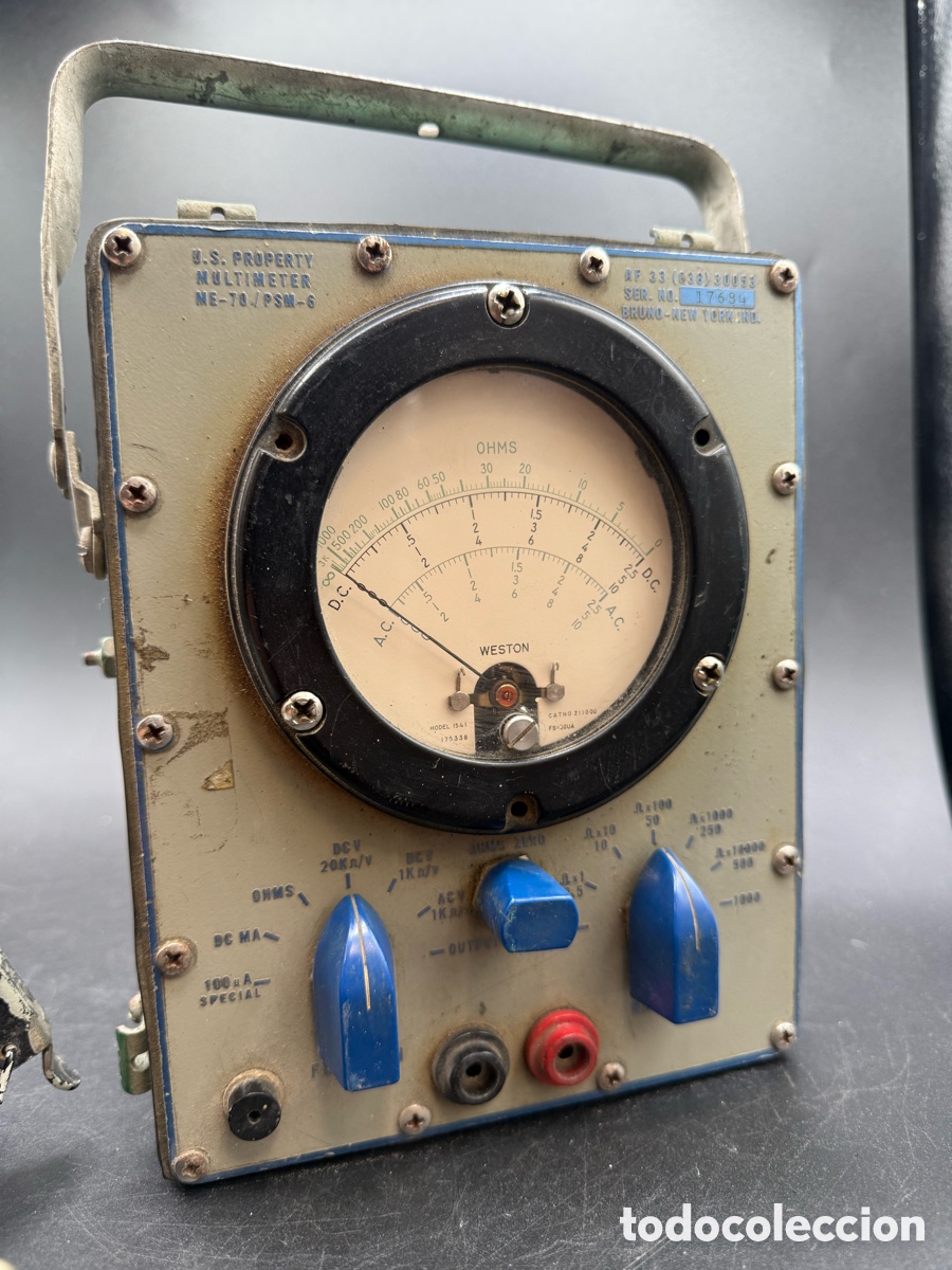 Militaria: Multimetro militar vintage. Americano. Bruno Nueva York. US ME-70 PSM-6