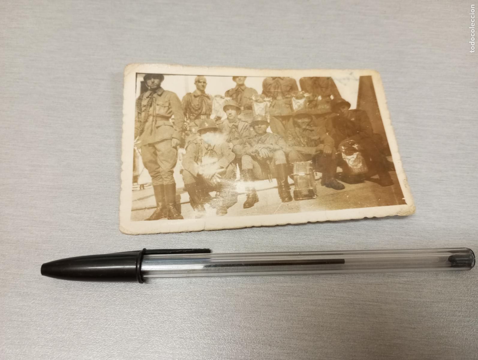 Military Antiques: FOTO ANTIGUA, BANDA DEL 3&ordm; GRUPO DE TROPAS DE INTENDENCIA / D&Iacute;A DE LA PATRONA 1942