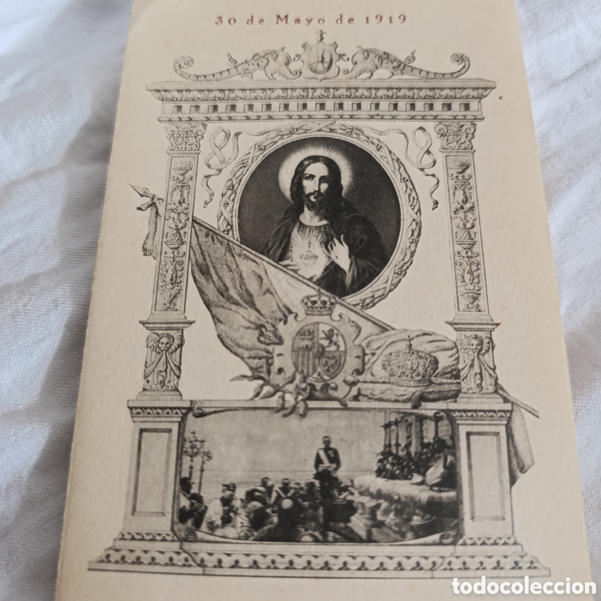 Militaria: FOTOTIPIA 1919, ALFONSO XIII ACTO DE CONSAGRACION Y ORACION POR EL REY,FOTOTIPIA HAUSER Y MANET