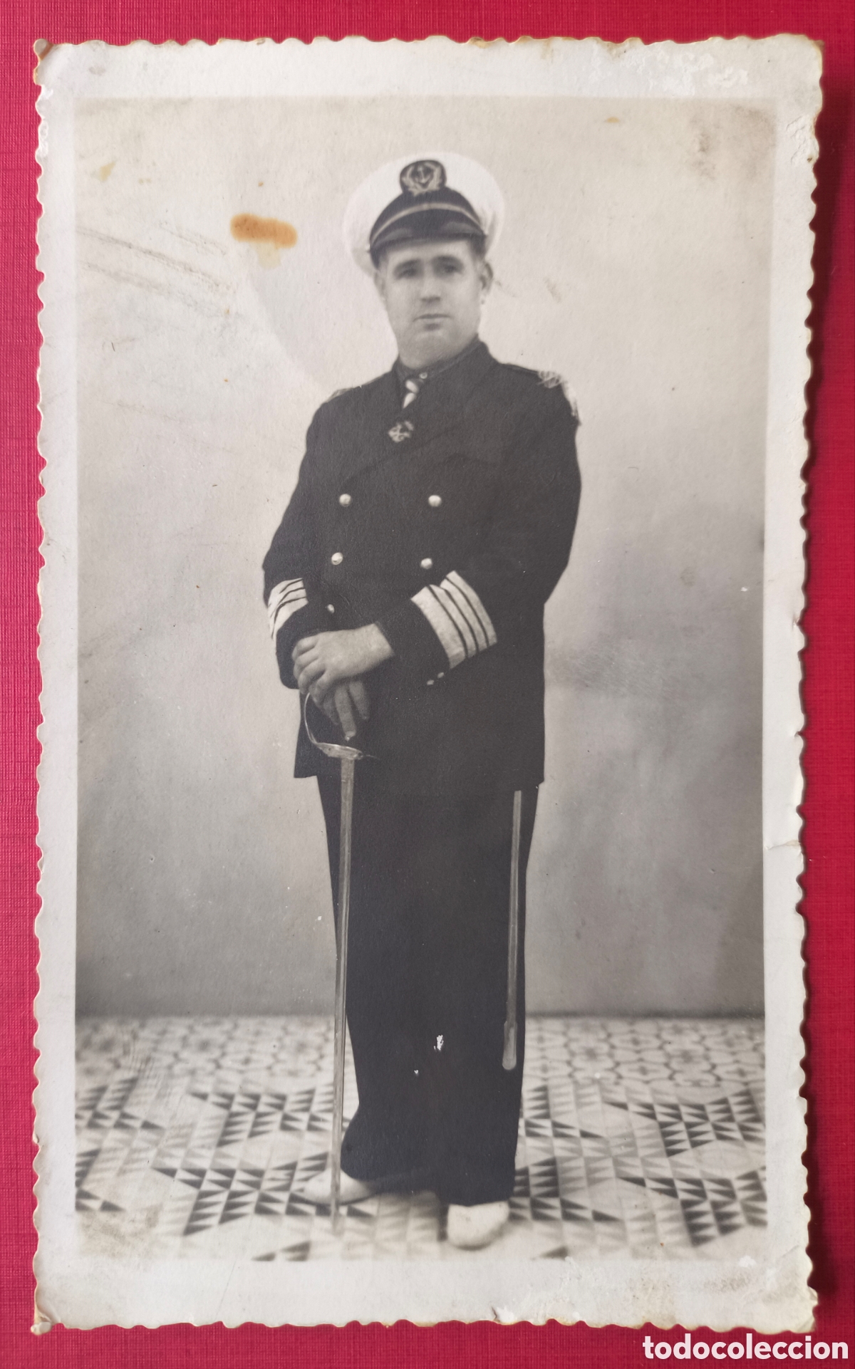 Militaria: MARINA OFICIAL DE LA ARMADA FOTOGRAF&Iacute;A RETRATO DE ESTUDIO