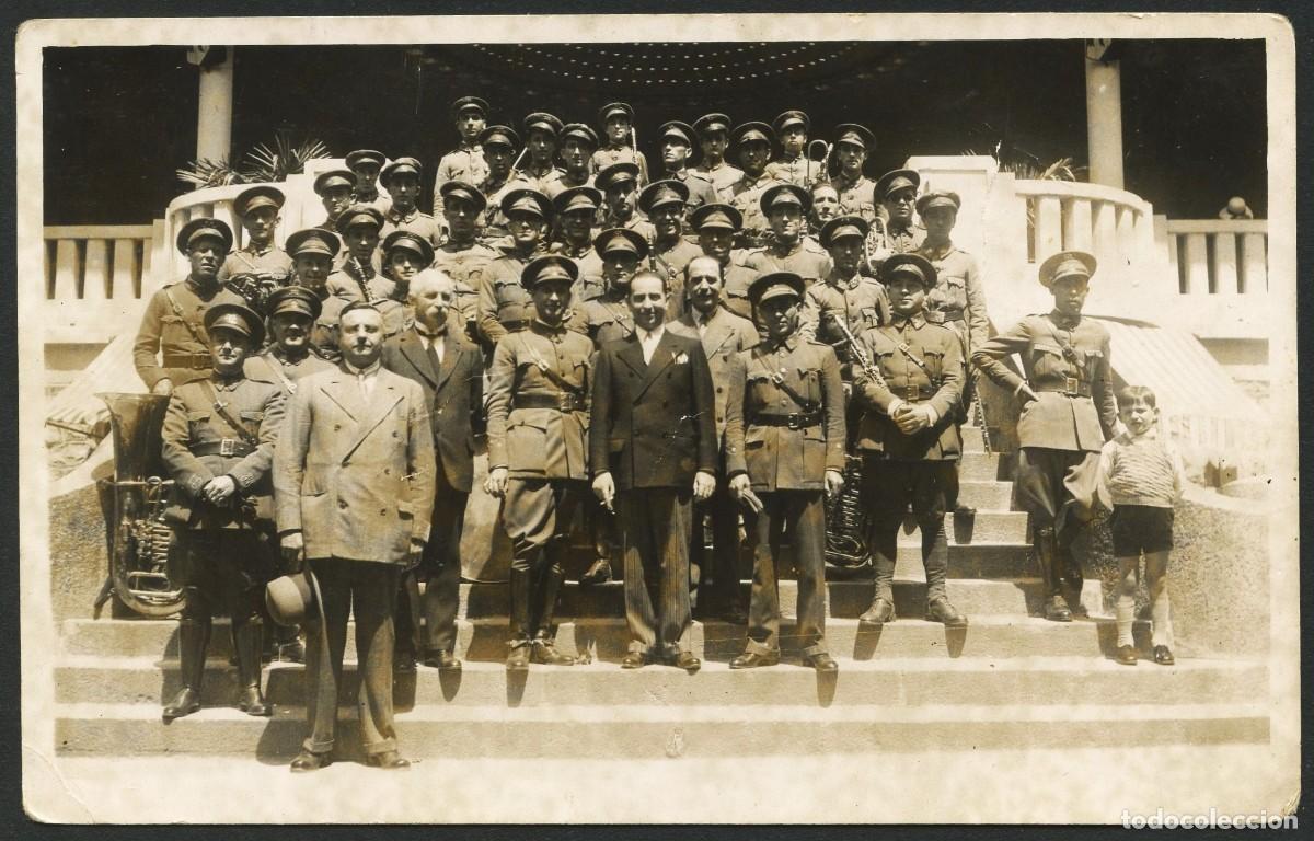 Military Antiques: REP&Uacute;BLICA ESPA&Ntilde;OLA, FOTOGRAF&Iacute;A MILITAR, BANDA DE M&Uacute;SICA, REGIMIENTO ALC&Aacute;NTARA N&ordm; 34, 1932
