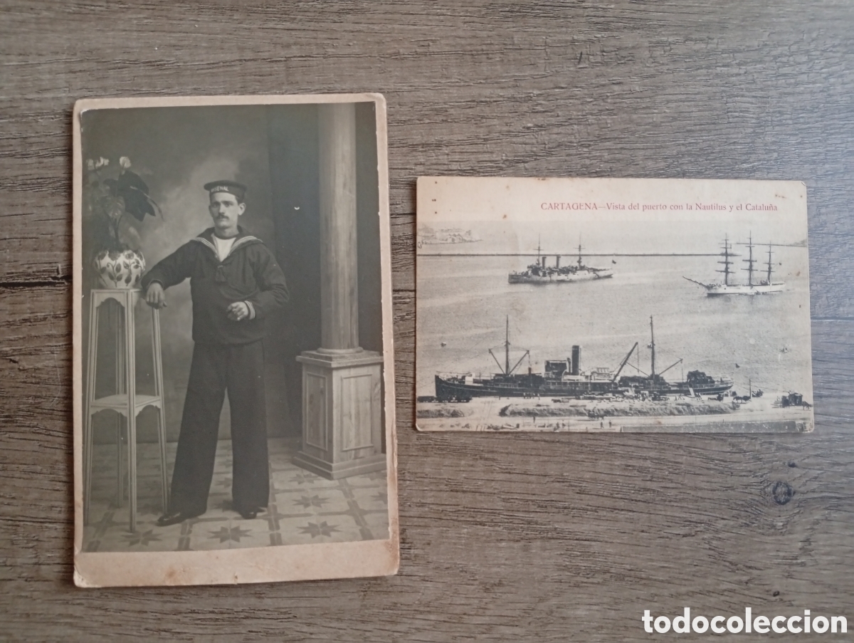 Militaria: Militar &eacute;poca Alfonso XIII arsenal base de cartagena.marina.almirante.marina de guerra.ejercito