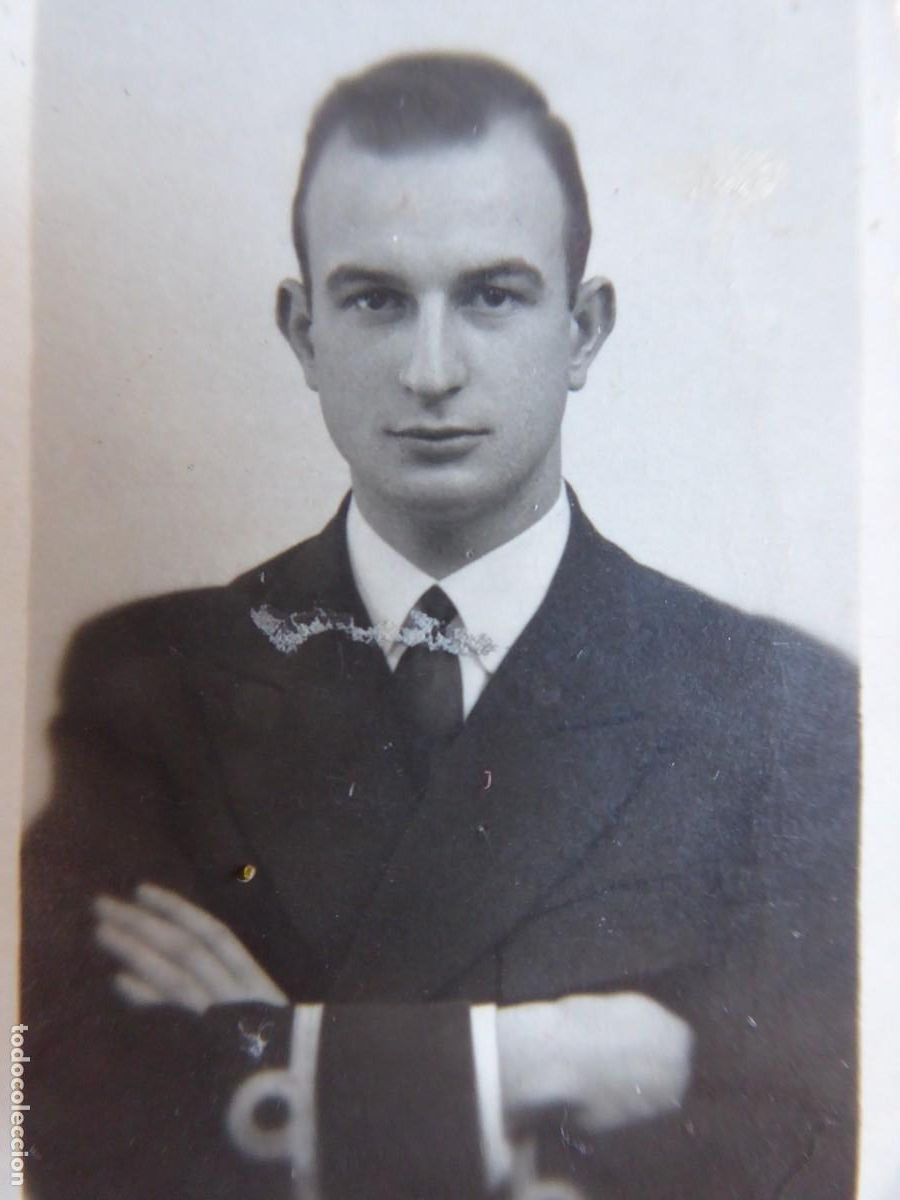 Militaria: Fotograf&iacute;a alf&eacute;rez de nav&iacute;o armada.