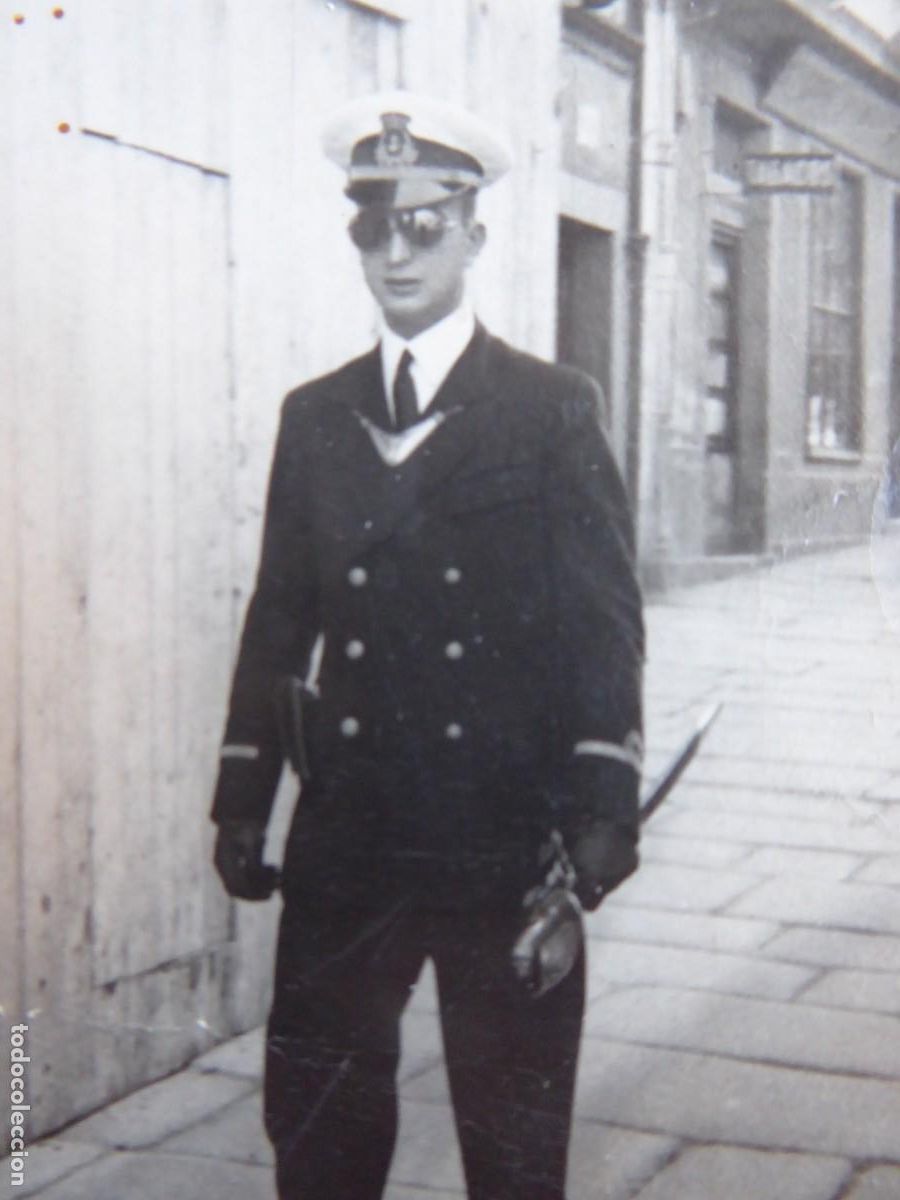 Militaria: Fotograf&iacute;a alf&eacute;rez de nav&iacute;o armada.