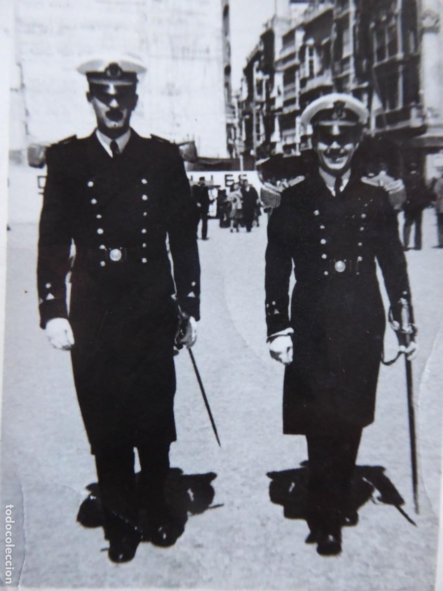 Militaria: Fotograf&iacute;a teniente infanter&iacute;a de marina.