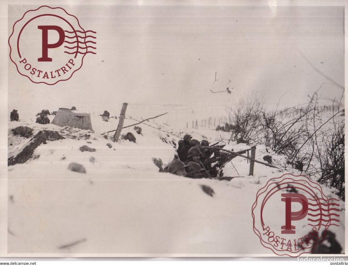 Militaria: WW2 FRANCE FUSIL MITRAILLEURS DANS UN POINT D APP CENSURE 46897 24*18cm WW2 WORLD WAR 2 SYNDICAT DE