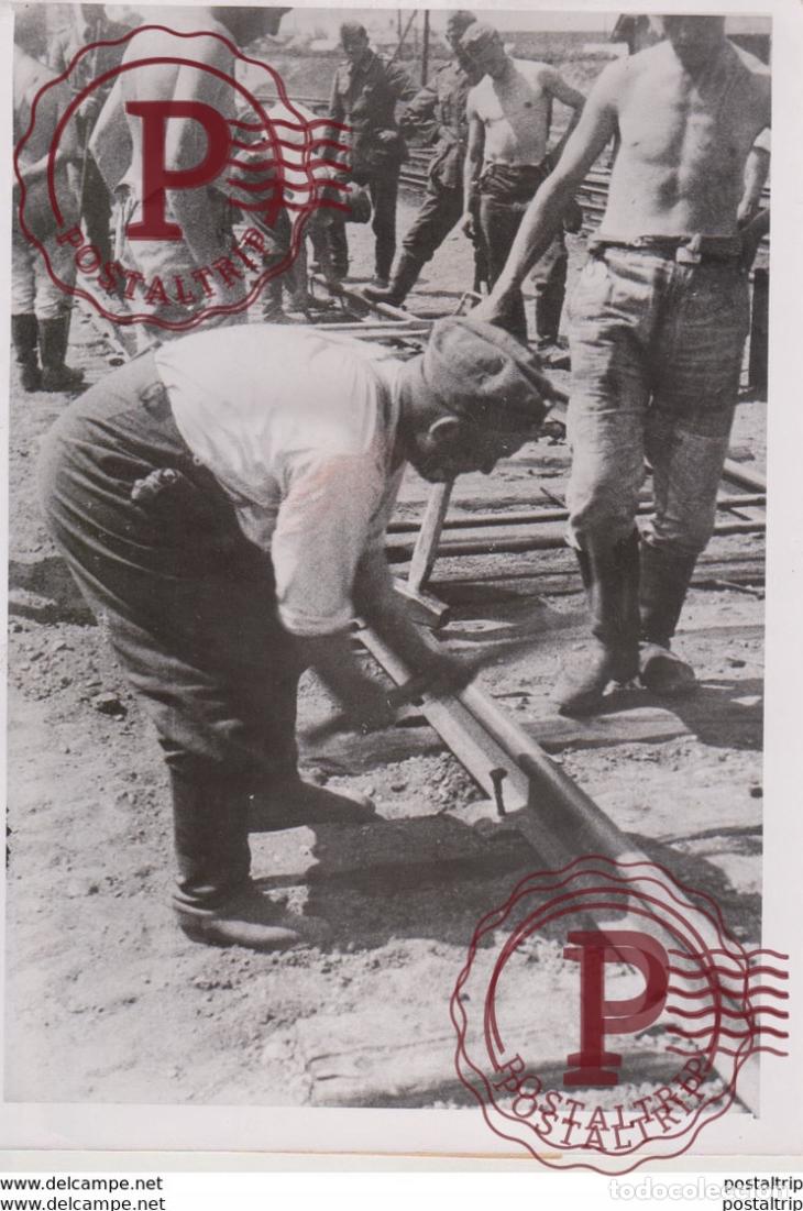 Militaria: DEUTSCHE SPUR STATT RUSSISCHER BREITSPUR SOWJET EISENBA FOTO DE PRESSE WW2 WWII WORLD WAR 2 WELTKRI