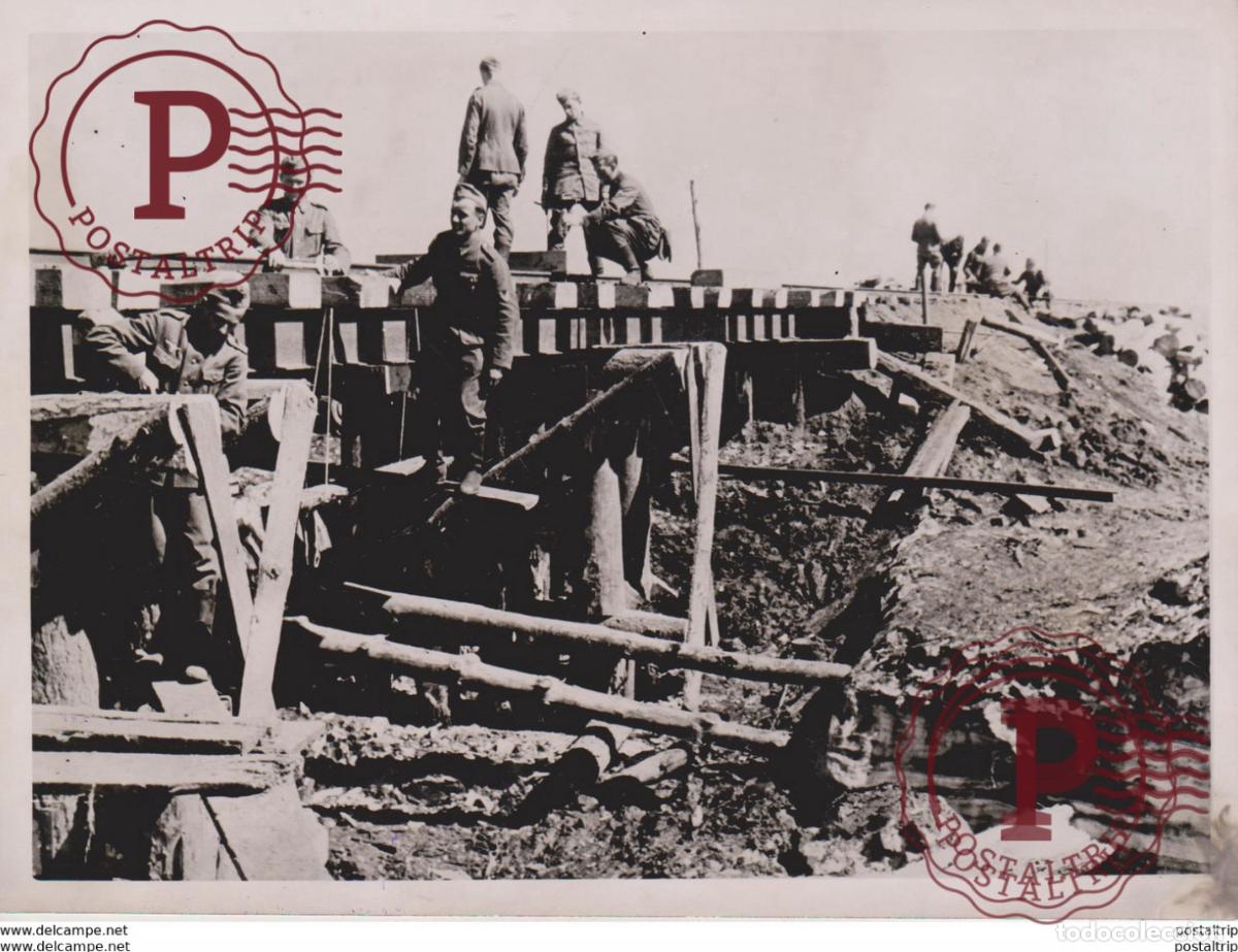 Militaria: PIONIERE ANS WERK KLEINBAHNSTRECKE FOTO DE PRESSE WW2 WWII WORLD WAR 2 WELTKRIEG aleman deutchland