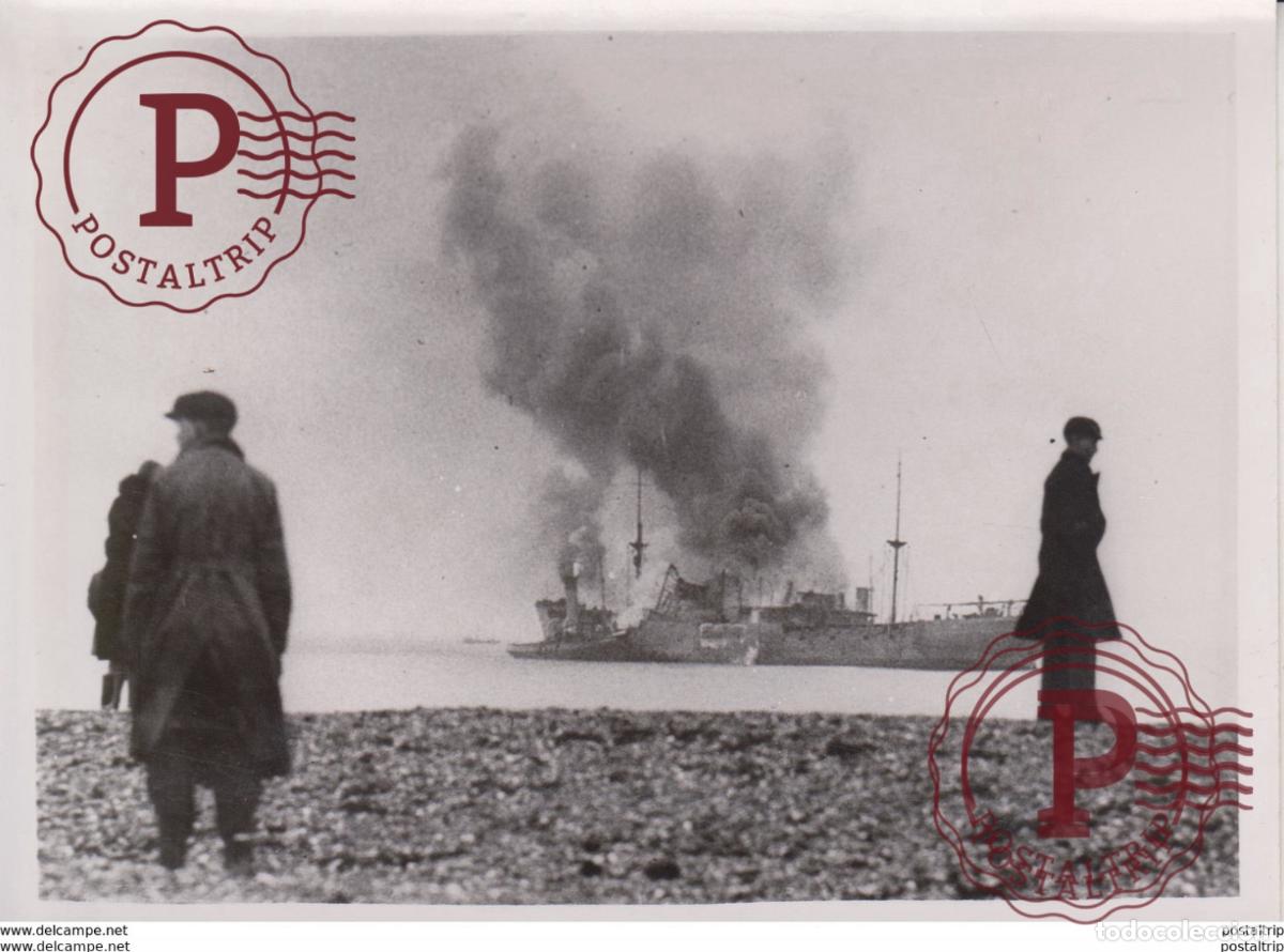 Militaria: DEUTSCHER FLUGZEUGE AUF BRITISCHE HANDELSSCHIFFE FOTO DE PRESSE WW2 WWII WORLD WAR 2 WELTKRIEG