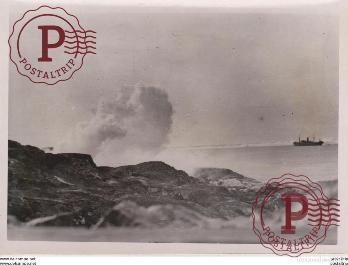 Militaria: FRACHTER VERSCHWINDEN SOWJETISCHEN ARTILLERIE KRIEGSMARINE FOTO DE PRESSE WW2 WWII WORLD WAR 2 WE