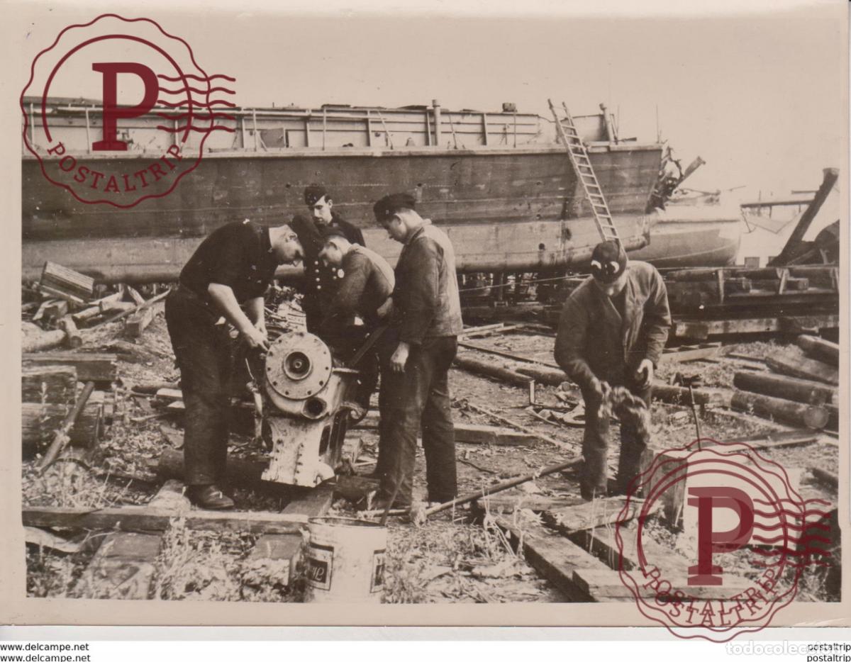 Militaria: EINE SCHWIMMENDE WERFT KRIEGSMARINE FOTO DE PRESSE WW2 WWII WORLD WAR 2 WELTKRIEG