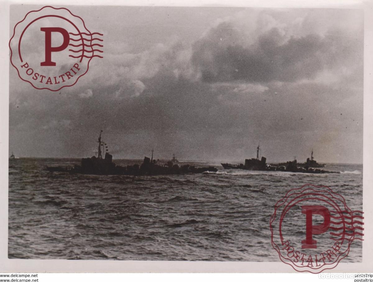 Militaria: ZERSTORER IM ATLANTIK KRIEGSMARINE FOTO DE PRESSE WW2 WWII WORLD WAR 2 WELTKRIEG