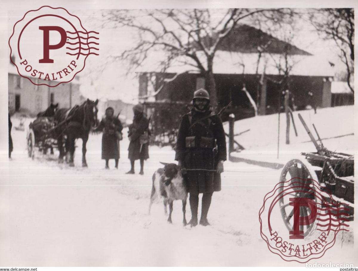 Military Antiques: WW2 COLONNE REMONTANT CHEVRE MASCOTTE CENSURE 45335 24*18cm WW2 WORLD WAR 2 SYNDICAT DE LA PRESSE