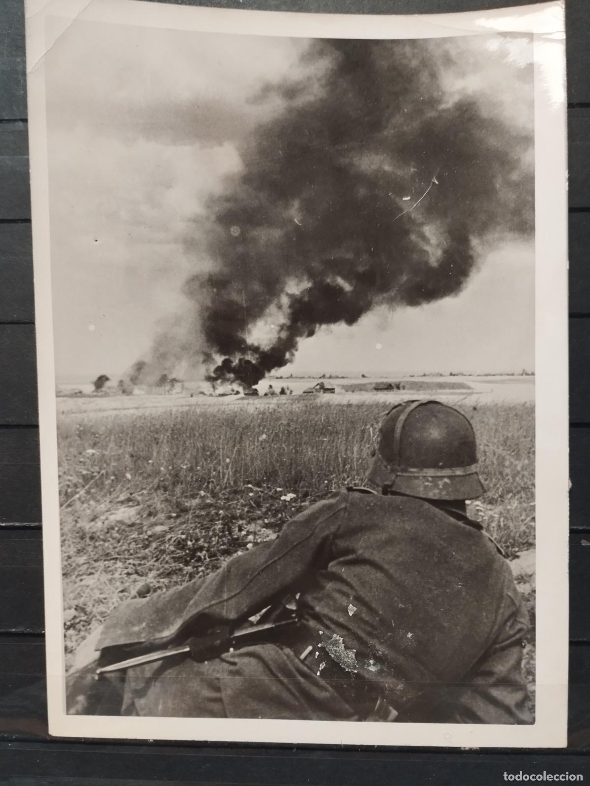 Military Antiques: TKZ - FOTOGRAFIA ORIGINAL. LAS TROPAS ALEMANAS DESTRUYEN LOS DEPOSITOS DE MUNICIONES ENEMIGOS. 1941.