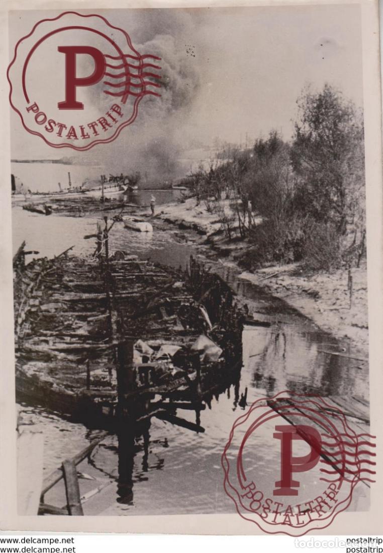 Militaria: HAFENBRABD DNJEPR SOWJETS FOTO DE PRESSE WW2 WWII WORLD WAR 2 WELTKRIEG aleman deutchland