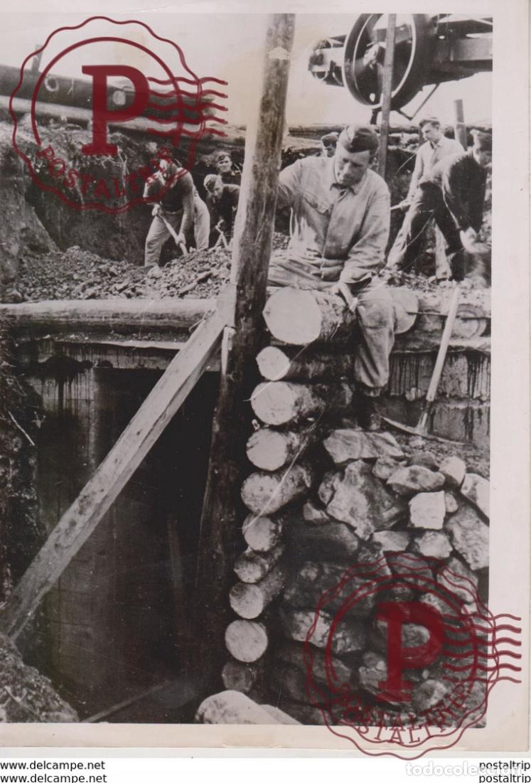 Militaria: BUNKERBAU FOTO DE PRESSE WW2 WWII WORLD WAR 2 WELTKRIEG aleman deutchland
