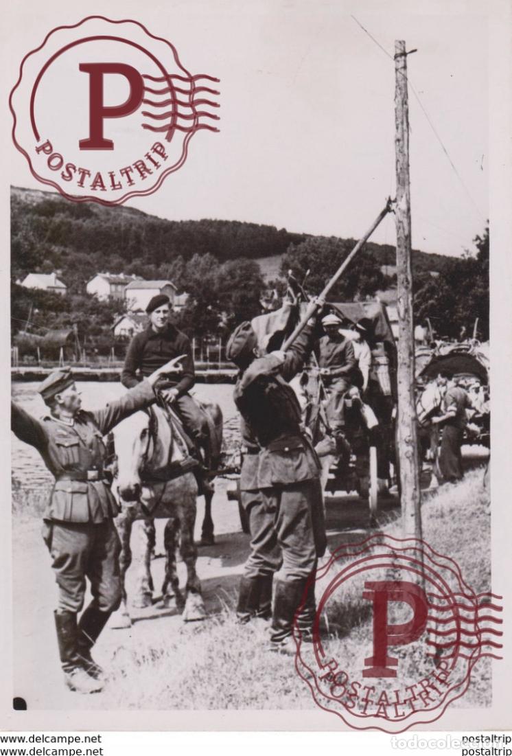 Militaria: LEITUNGSBAU TELEFON FOTO DE PRESSE WW2 WWII WORLD WAR 2 WELTKRIEG aleman deutchland