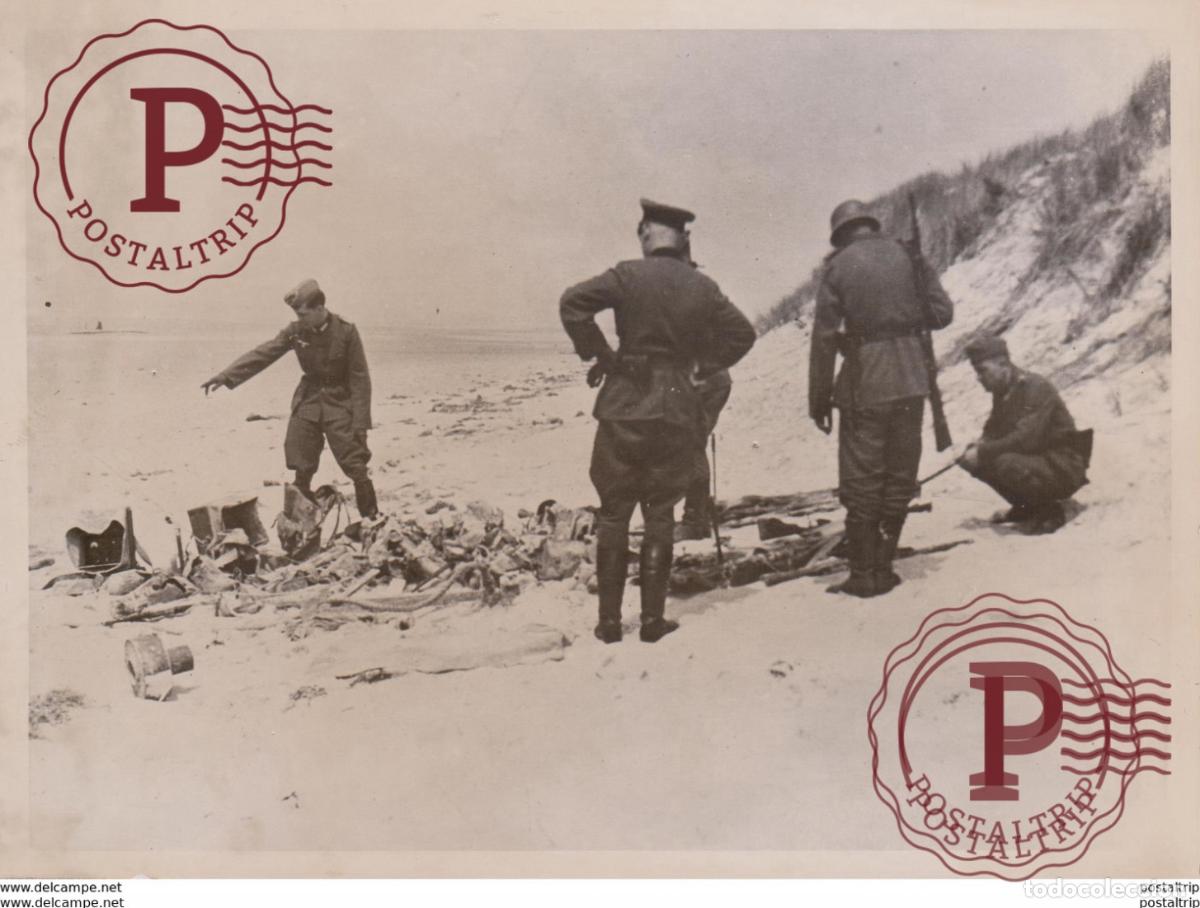 Militaria: ENGLISCHER LANDUNGSVERSUCH FRANCE FOTO DE PRESSE WW2 WWII WORLD WAR 2 WELTKRIEG aleman deutchland