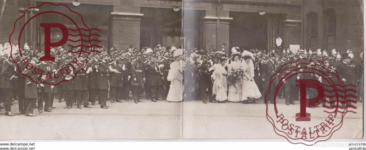 Militaria: FIRE DISPLAY LONDEN MOTOR FIRE ENGINE FRENSH OFFICERS 29 * 11 CM Fonds Victor FORBIN 1864-1947