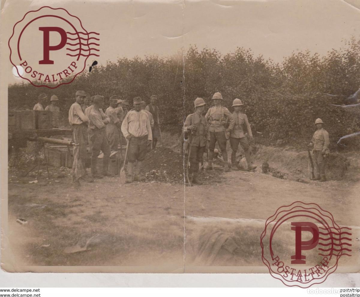Militaria: ETAT SEE SCAN WWI ITALIAN FRONT AUSTRIAN PRISONERS TAKEN BY THE BRITISH CRACK IN THE MIDDLE HOLE