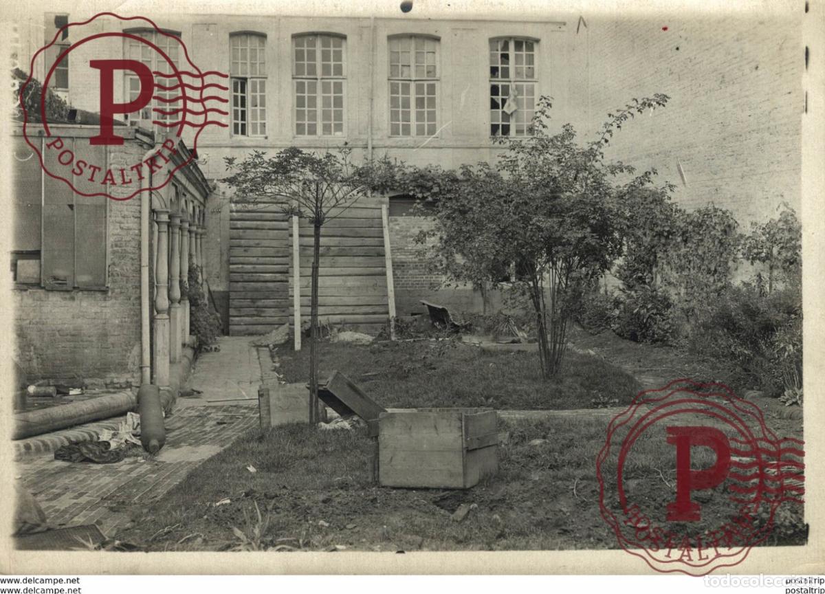 Military Antiques: LE JARDIN M BASSET RUE GAMBETTA DOUAI +-&nbsp;18*13CM WORLD WAR GUERRE MUNDIAL