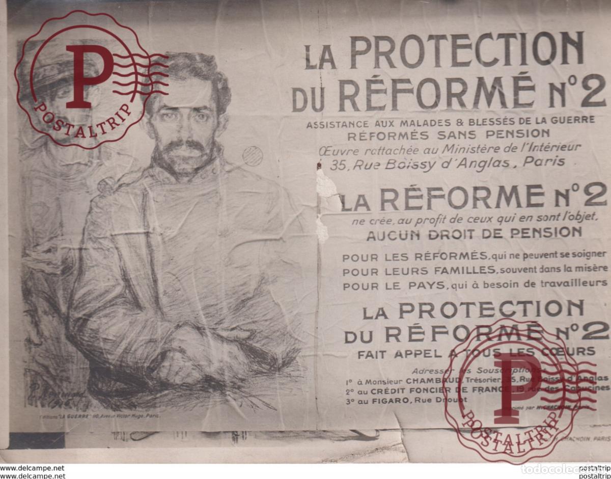 Military Antiques: PARIS POSTER IN WAR TIME +-&nbsp;18*13CM WORLD WAR GUERRE MUNDIAL