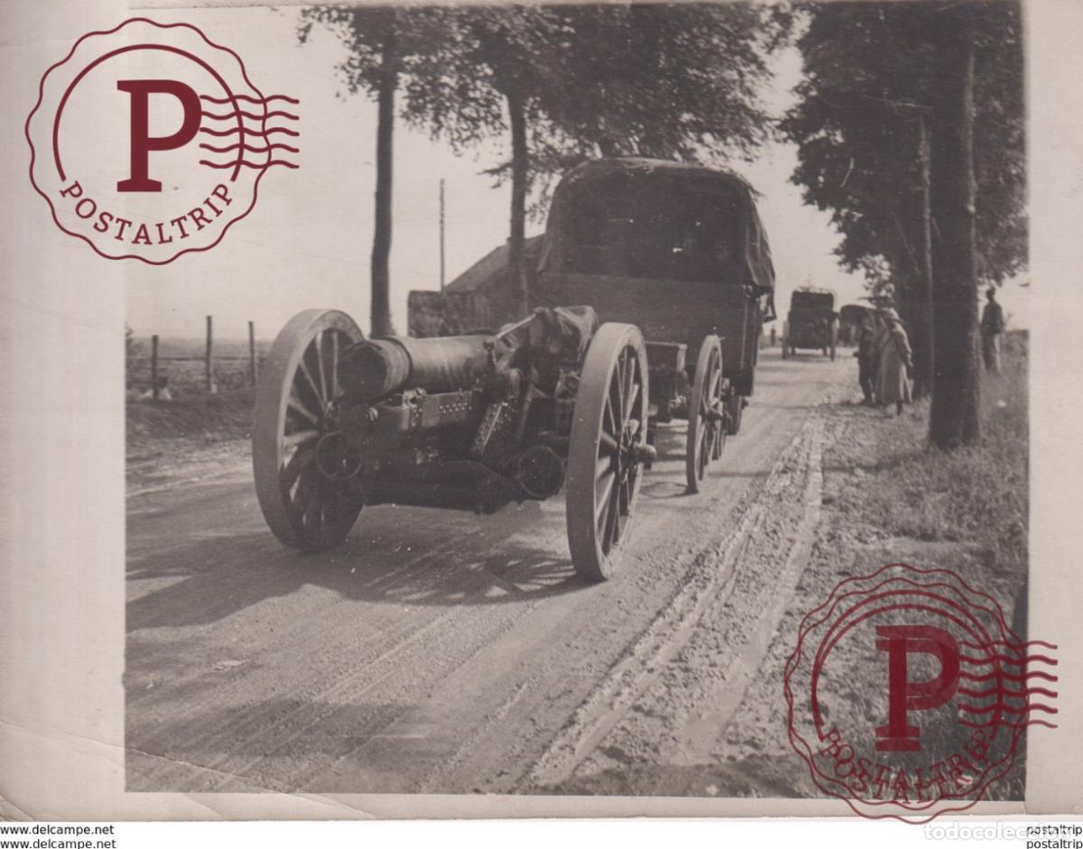 Militaria: HEAVY BRITISH GUN NORTH OF FRANCE +-&nbsp;18*13CM WORLD WAR GUERRE MUNDIAL