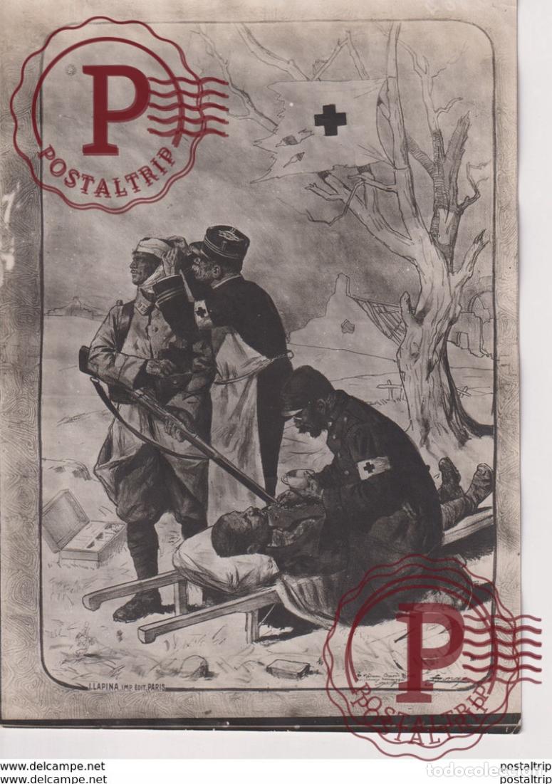 Militaria: FRENCH WAR POSTER A POSTER FUND RELIEF LAPINA +-&nbsp;18*13CM WORLD WAR GUERRE MUNDIAL